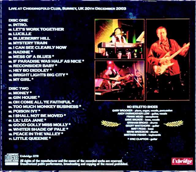 Gary Brooker Eric Clapton Gary Brooker Eric Clapton/England,UK 2003 Complete DAT Master
