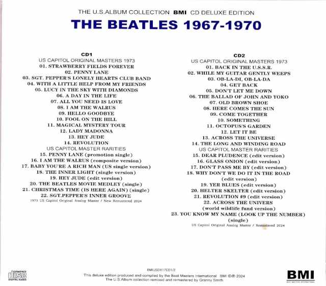 Beatles / Blue Records 1967-1970 Edited by Capitol USA 1967-1970 Original Masters U.S. Album Collection Deluxe Edition