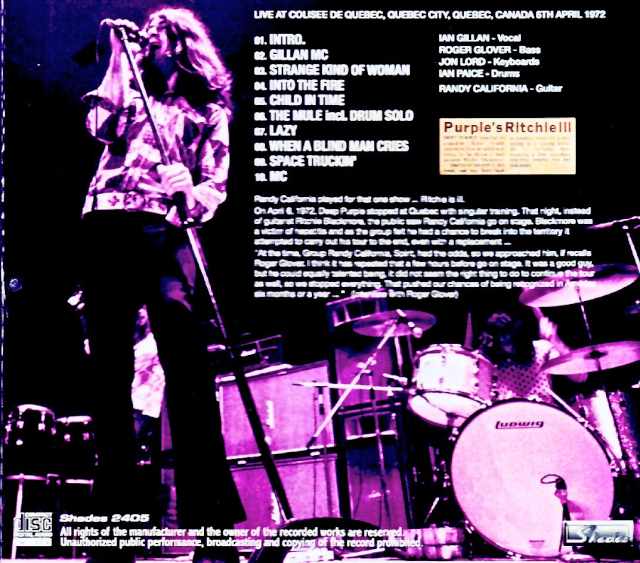 Deep Purple Randy California Deep Purple Randy California/Canada 04.06.1972