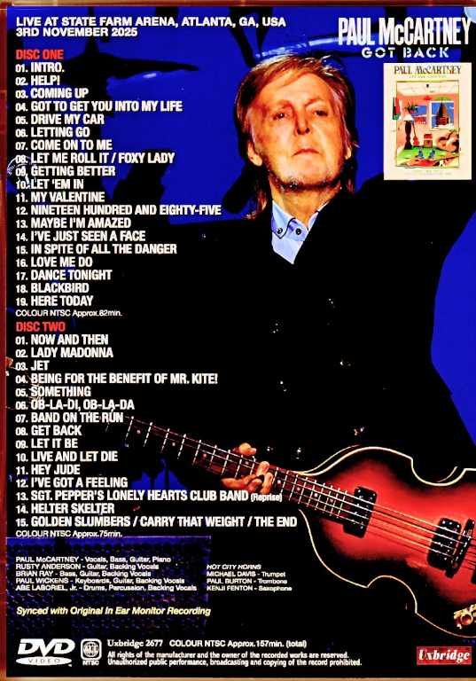Paul McCartney / GA, USA 11.03.2025 Synced with IEM Recording Edition
