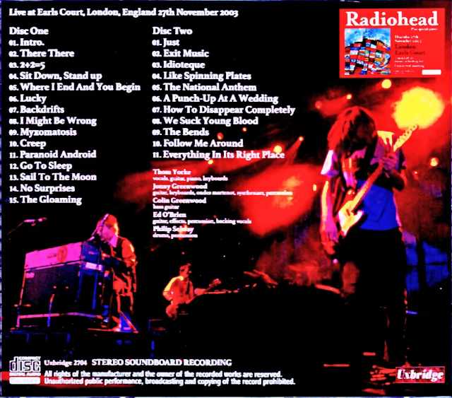 Radiohead/London,UK 2003 Complete FM Broadcast Edition