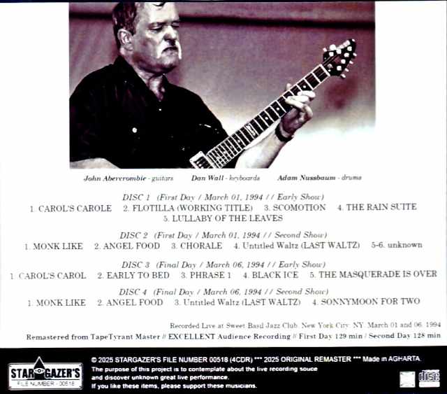 John Abercrombie Trio John Abercrombie/NY,USA 1994 2Days Complete