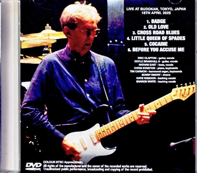 Eric Clapton/Tokyo,Japan 4.18.2025 Jewel Version