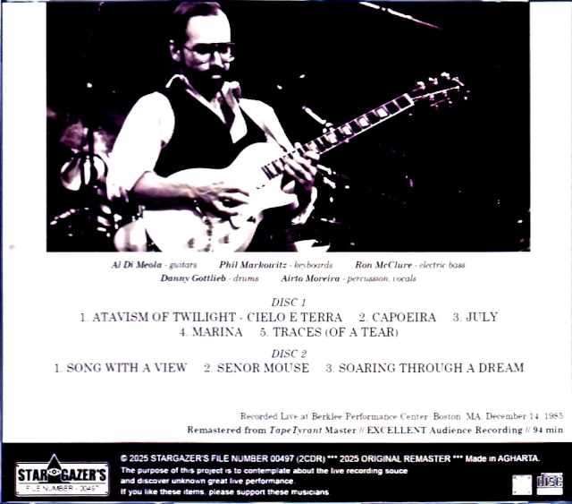 Al Di Meola Project Al Di Meola/MA,USA 1985 Complete