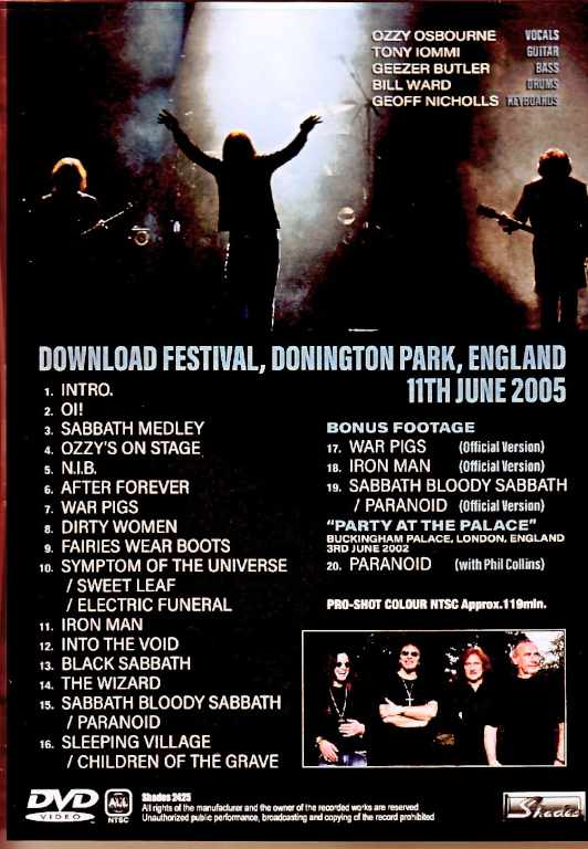 Black Sabbath/England,UK 2005 & more Multi-Cam Edition