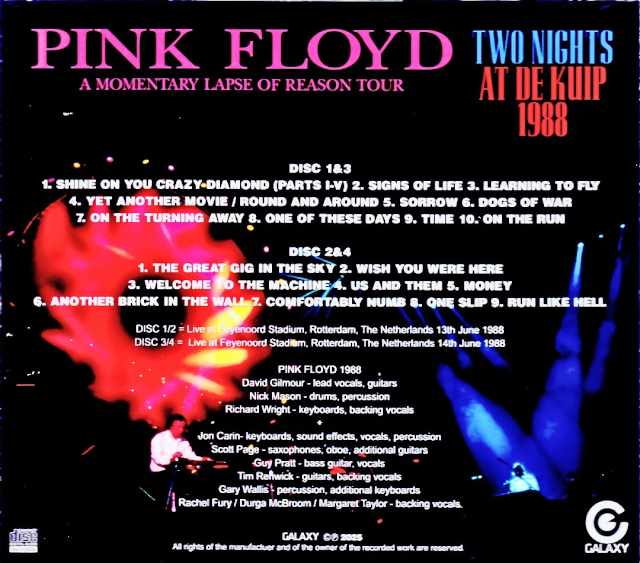 Pink Floyd Pink Floyd/Netherlands 1987 2Days