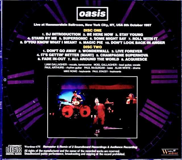 Oasis/NY,USA 10.08.1997 Complete Remaster & Remix Upgrade