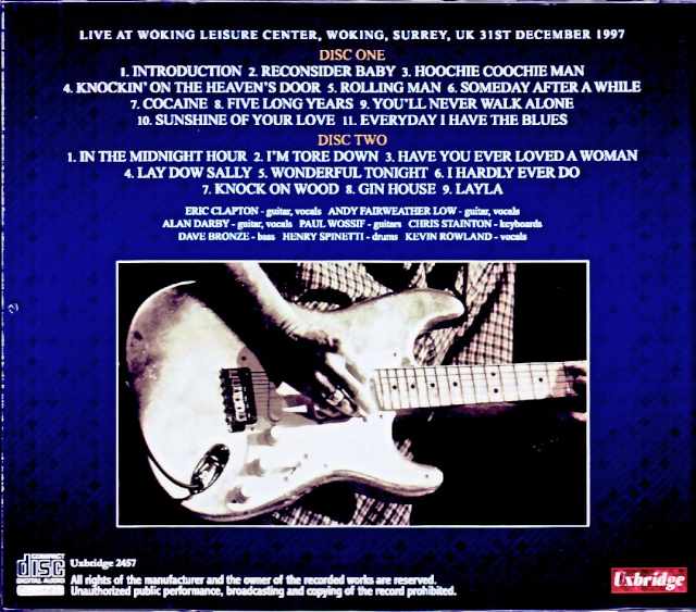 Eric Clapton/England,UK 12.31.1997 Complete
