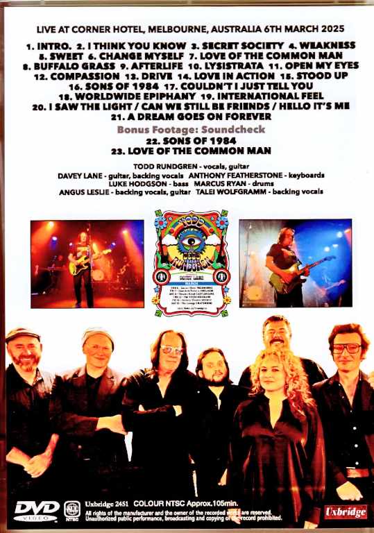 Todd Rundgren/Australia 2025 Complete