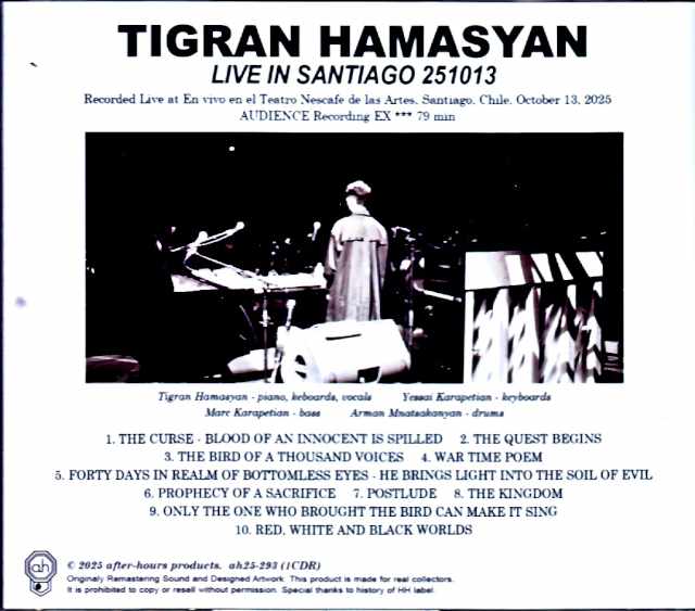 Tigran Hamasyan Tigran Hamasyan/Chile 10.13.2025 Complete