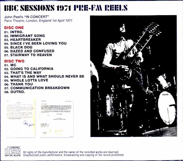 Led Zeppelin/London,UK 04.01.1971 Complete Pre-FM Reels Edition