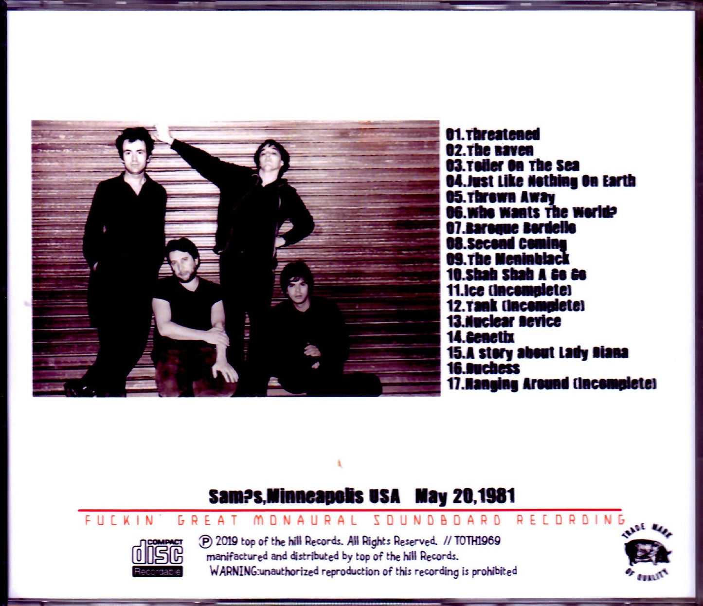 Stranglers/MN,USA 1981