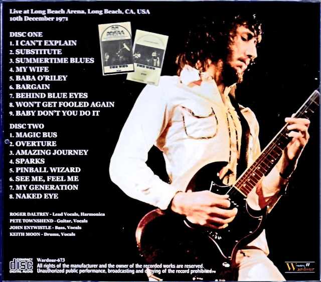 The Who/CA,USA 1971 Master Analogue Tape Upgrade Edition