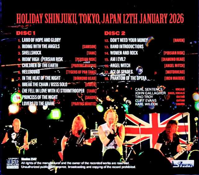 Lord of NWOBHM ex. Praying Mantis,Tank,Diamond Head,Raven,Nazareth/Tokyo,Japan 01.12.2026