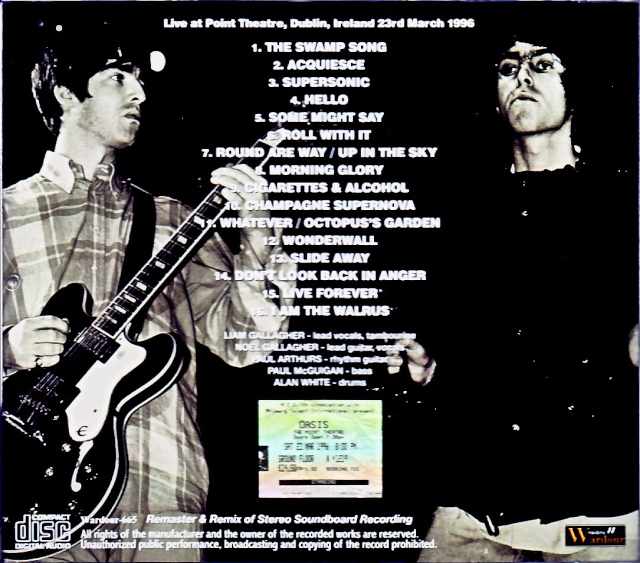 Oasis/Ireland,UK 3.23.1996 Complete Upgrade