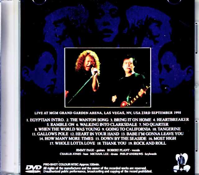 Jimmy Page Robert Plant Jimmy Page Robert Plant/NV,USA 1998 Complete Jewel Version