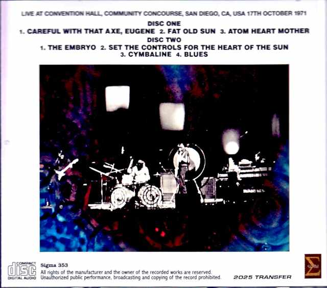 Pink Floyd Pink Floyd/CA,USA 1971 3rd Generation New Transfer
