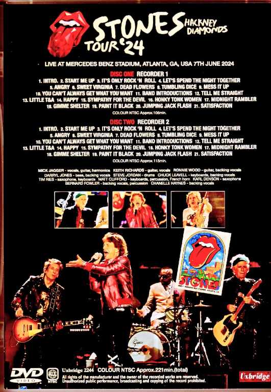 Rolling Stones/GA,USA 2024 Complete 2Cam Shot Edition