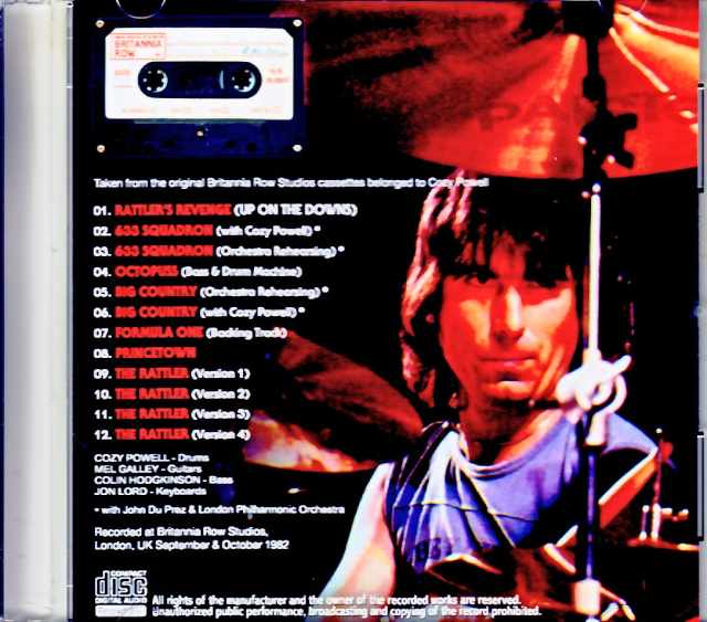 Cozy Powell Whitesnake Cozy Powell/Octopuss Demos Cassette Tapes Belonged to Cozy Powell