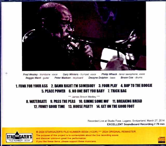 Fred Wesley & the New J.B.'s Fred Wesley/Switzerland 2014