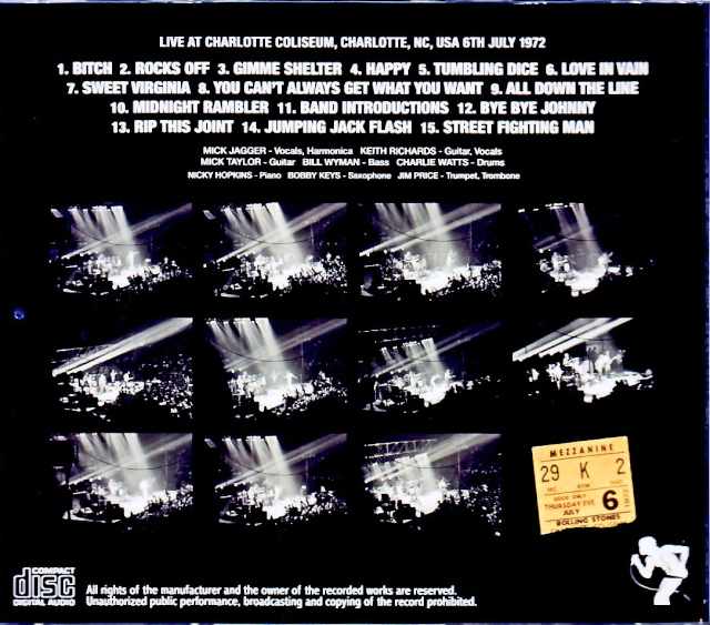 Rolling Stones/NC,USA 1972 Upgrade