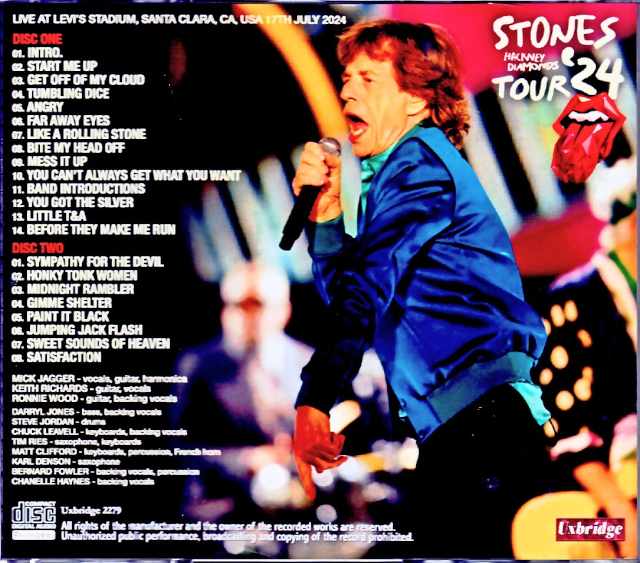Rolling Stones/CA,USA 7.17.2024 Complete