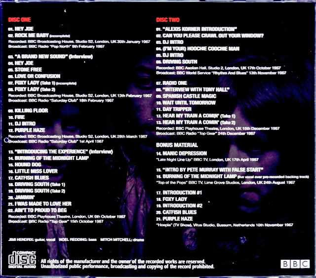 Jimi Hendrix Experience Jimi Hendrix/Collection of BBC Recording Sessions and Live Performances Upgrade