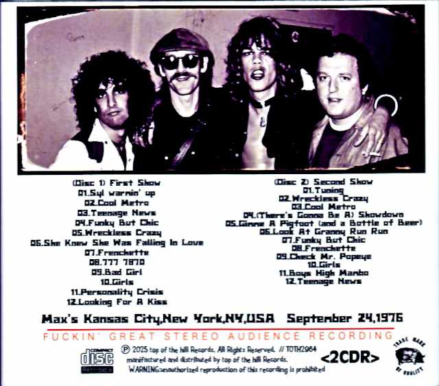 New York Dolls / NY, USA 1976 2 Shows Edition