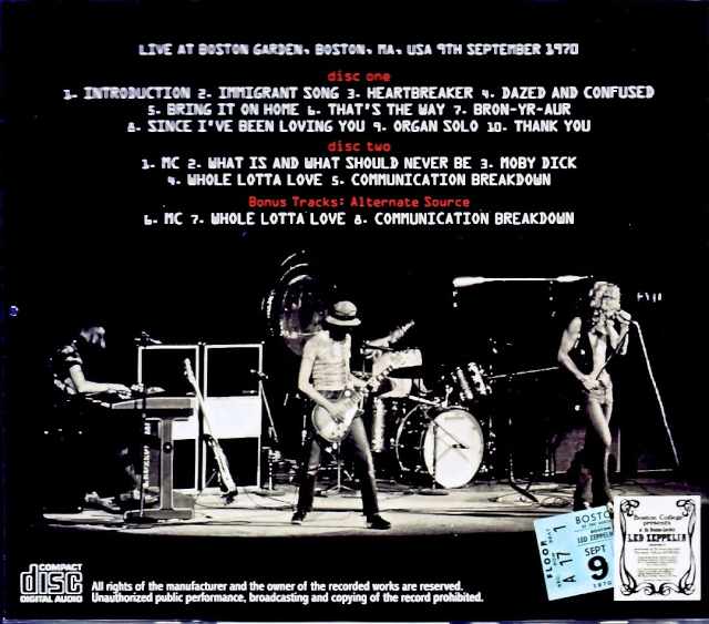 Led Zeppelin/MA,USA 1970 Remastered