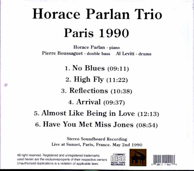 Horace Parlan Trio Horace Parlan/France 1990 Soundboard Edition