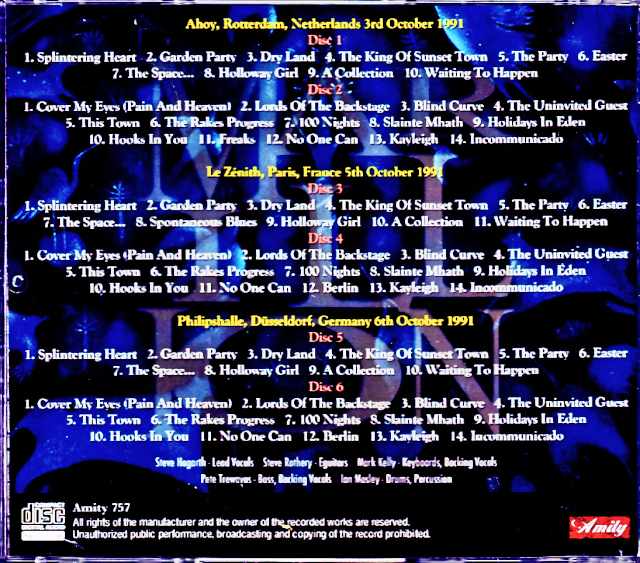 Marillion Marillion/Europe Tour Collection 1991 Complete