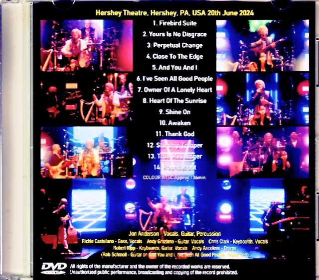 Jon Anderson and the Band Geeks Yes Epics & Classics Jon Anderson Yes/PA,USA 2024 Complete Jewel Version