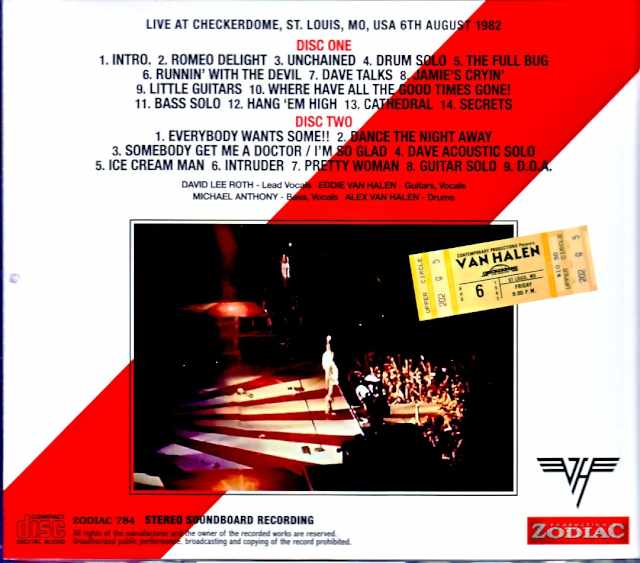 Van Halen / MO,USA 08.06.1982 Soundboard Edition