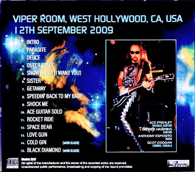 Ace Frehley / CA,USA 09.12.2009 Complete