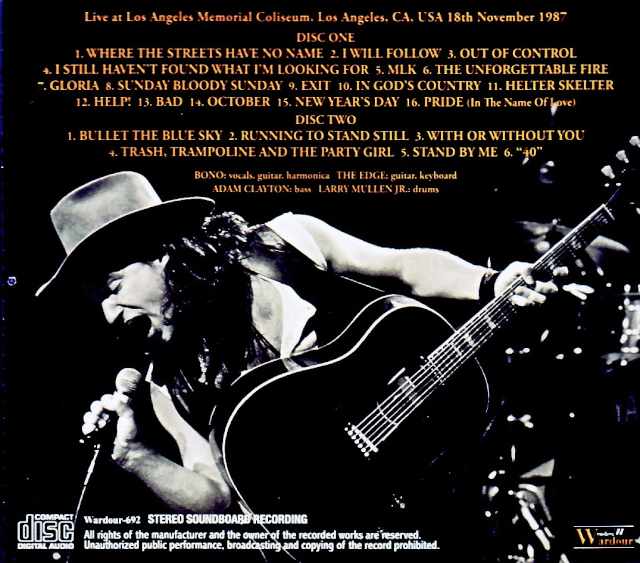 U2 You2/CA,USA 11.18.1987 Complete Soundboard Edition