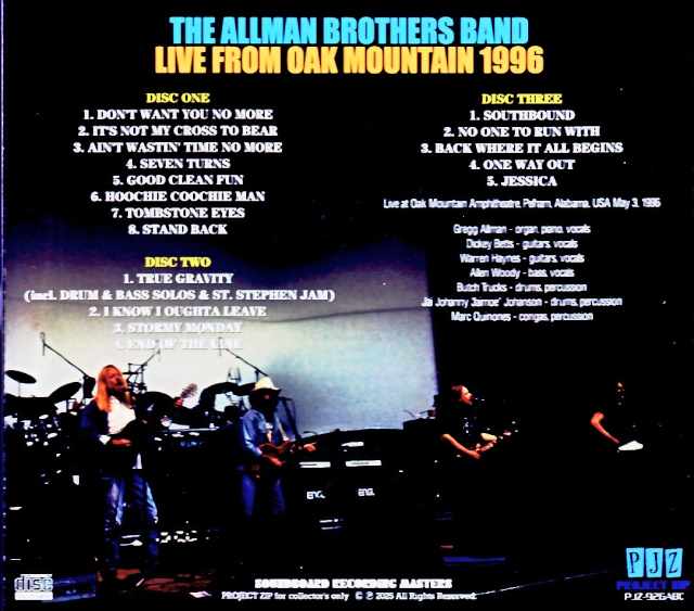Allman Brothers Band / AL, USA 1996 Complete Soundboard Edition