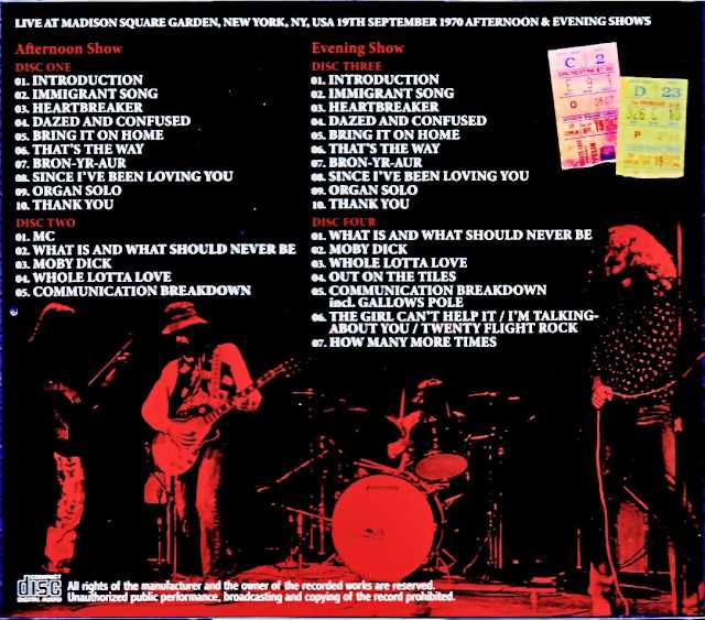 Led Zeppelin/NY, USA 1970 2 Shows Upgrade