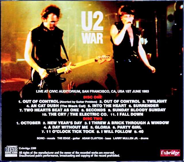 U2/CA,USA 06.01.1983