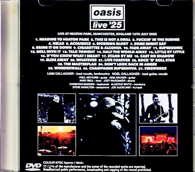 Oasis/England,UK 07.16.2025 Jewel Version