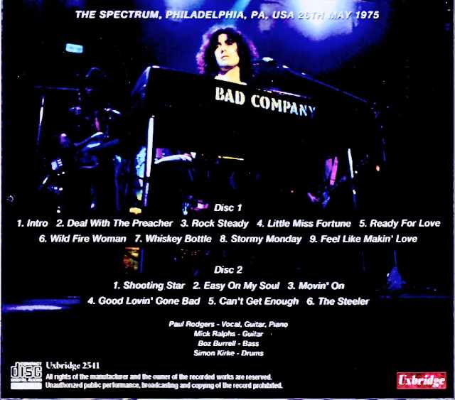 Bad Company / PA,USA 05.26.1975 Complete