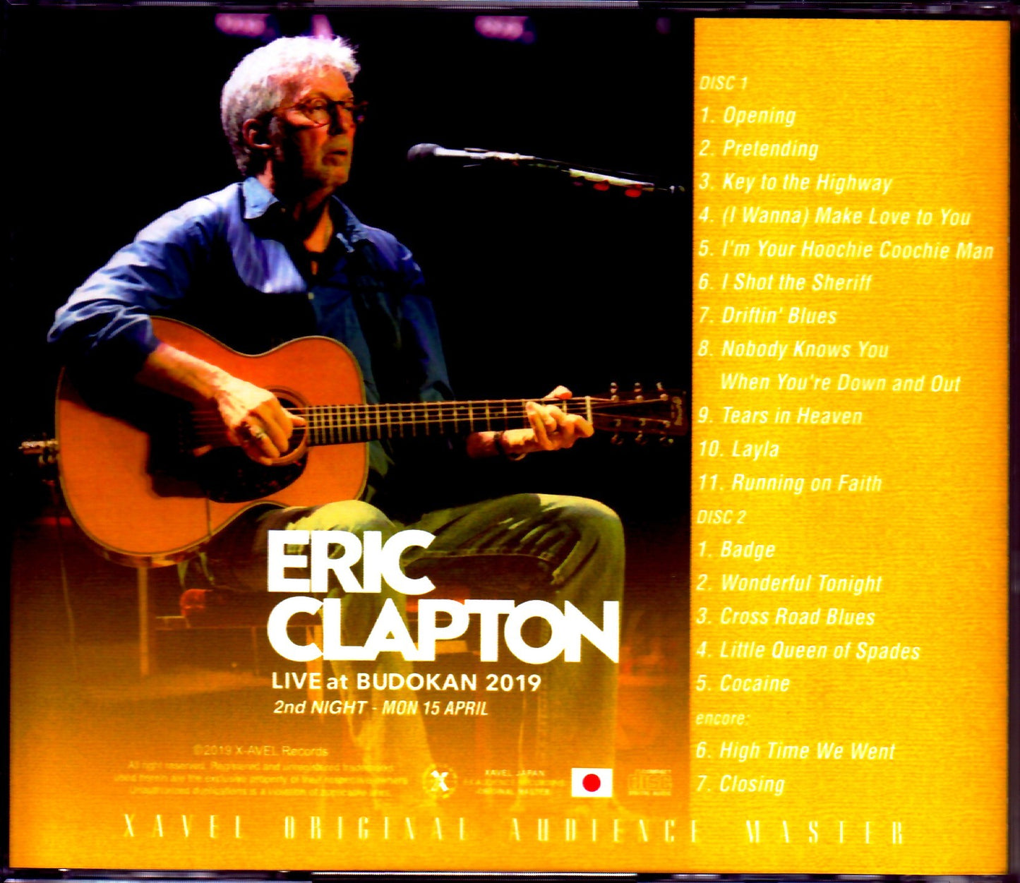 Eric Clapton/Tokyo,Japan 4.15.2019 Omnidirectional Microphone