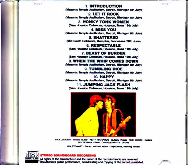 Rolling Stones/Various Live Recordings USA Tour 1978