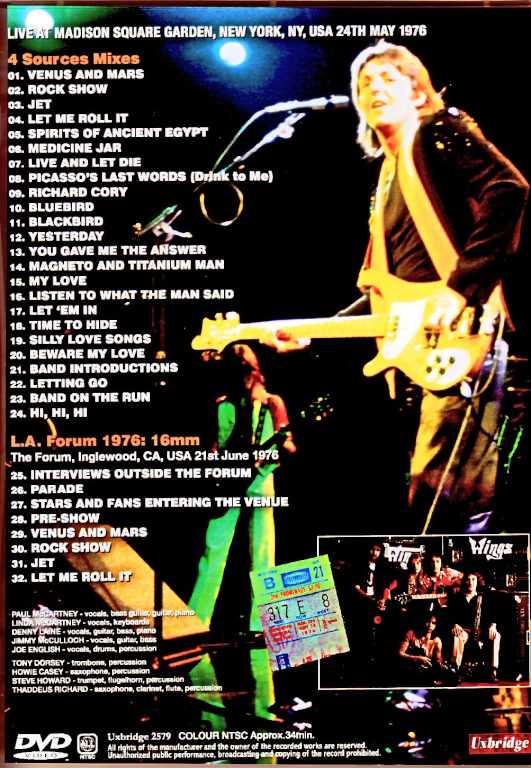 Paul McCartney Wings / NY, USA 1976 8mm Film 4 Sources Mixes Edition & more