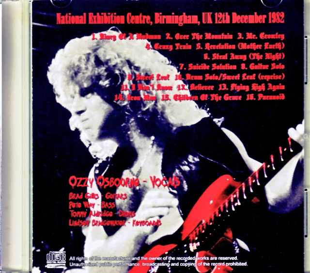 Ozzy Osbourne/England,UK 12.12.1982