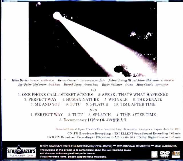 Miles Davis Kenny Garrett Miles Davis/Kanagawa, Japan 1987 S & V Complete Remastered