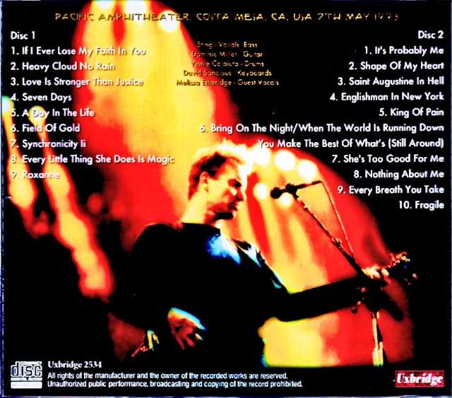 Sting/CA,USA 05.07.1993 Complete Marco Moir Master Edition