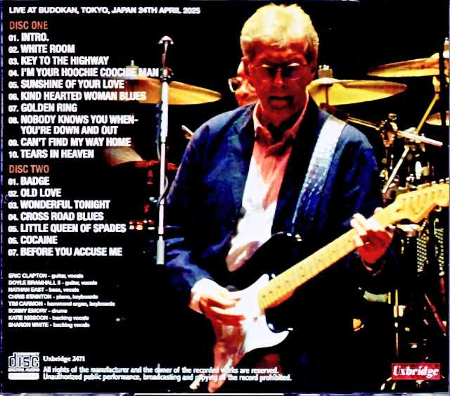 Eric Clapton Eric Clapton/Tokyo,Japan 4.24.2025 Complete
