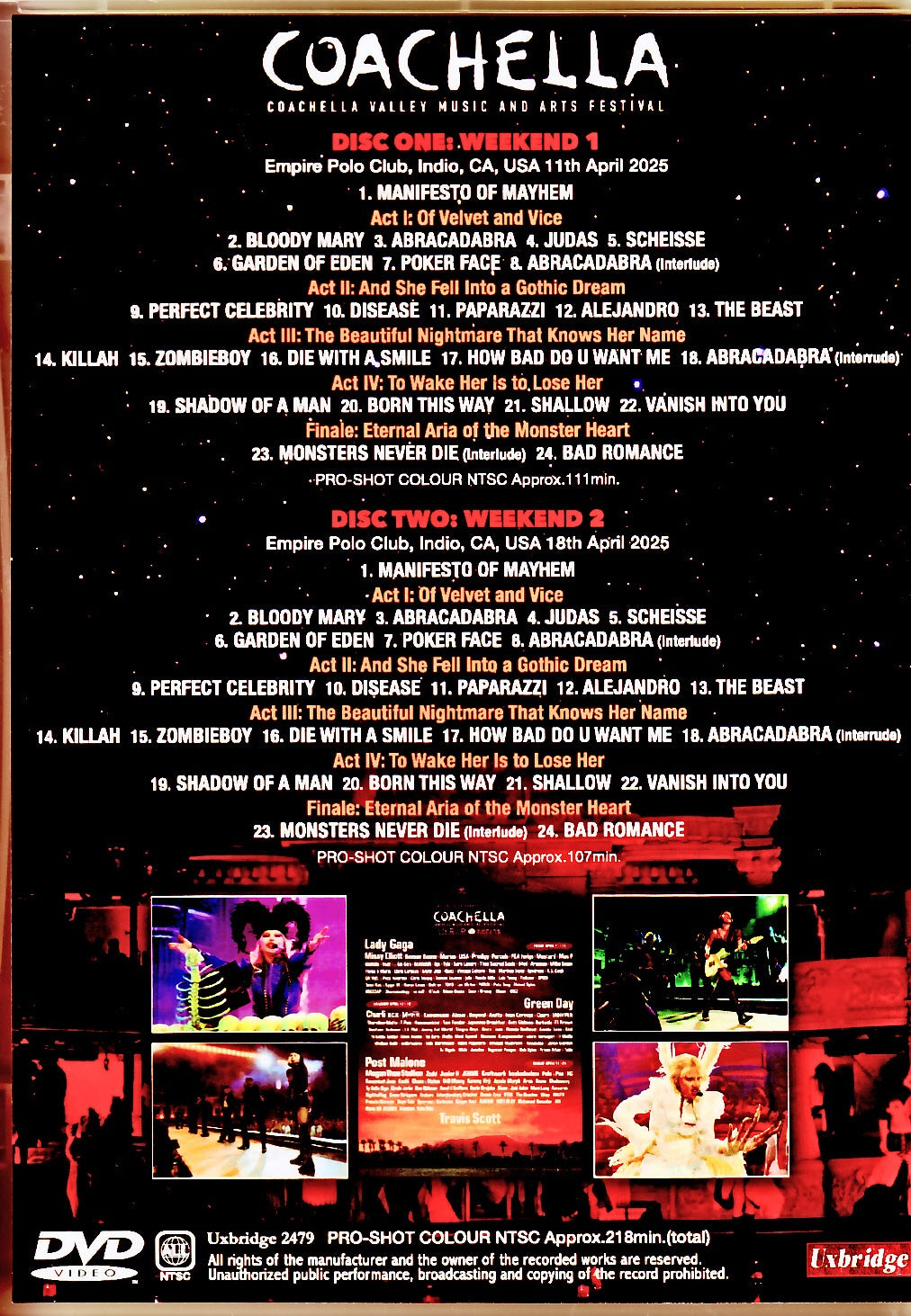 Lady Gaga/CA,USA 2025 2Days Complete