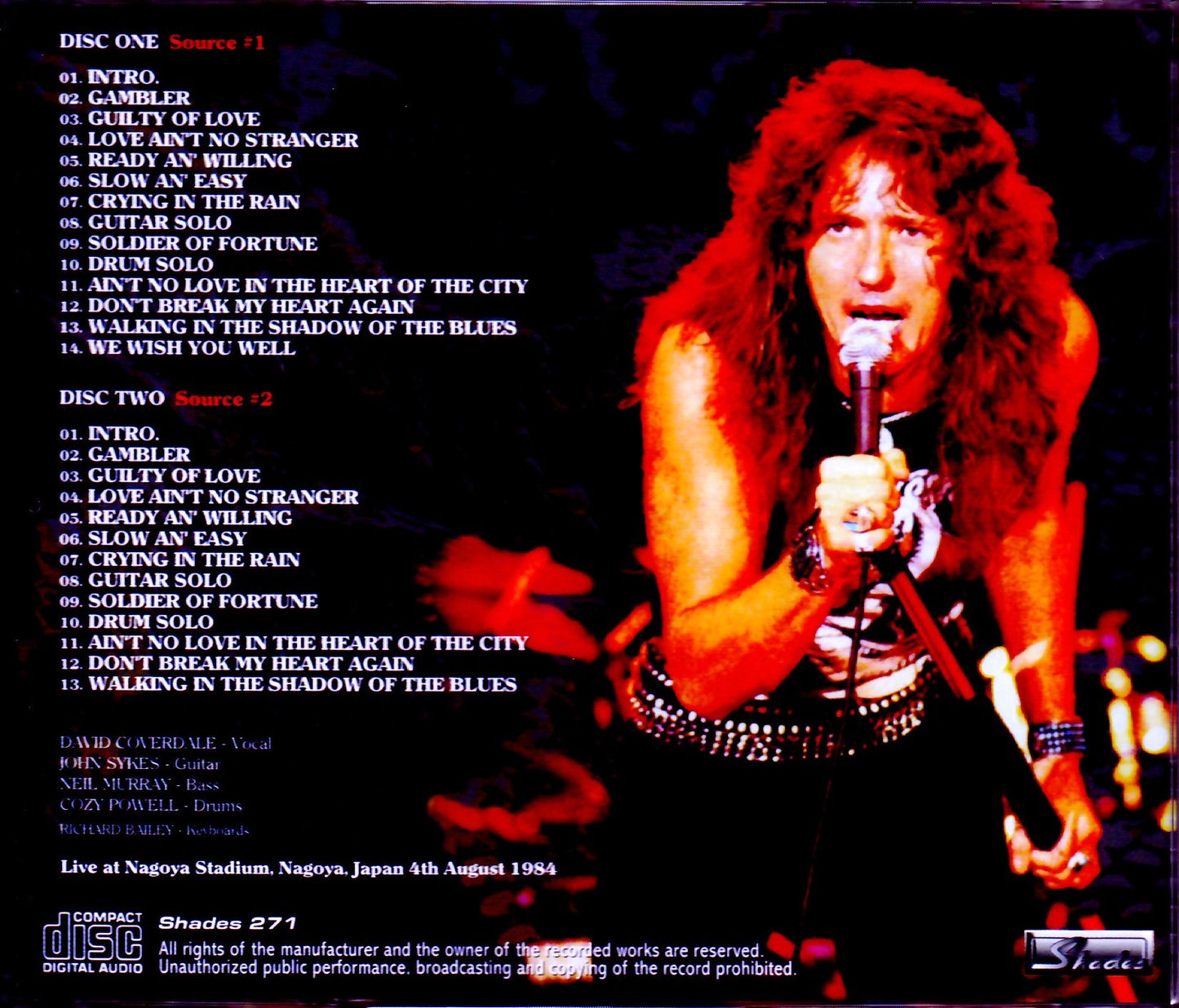 Whitesnake/Aichi,Japan 1984 2 Source Ver.