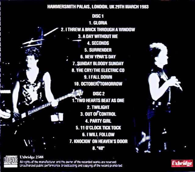 U2 You2/London,UK 03.29.1983 Complete